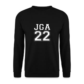 JGA Junggesellenabschied 2022 Hochzeit Bräutigam - Unisex Pullover - Schwarz - Vorne - Alina (178cm) & Michal (187cm)