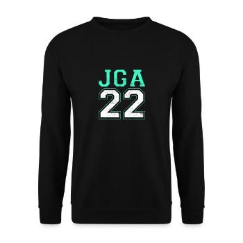 JGA Junggesellenabschied 2022 Hochzeit Bräutigam - Unisex Pullover - Schwarz - Vorne - Alina (178cm) & Michal (187cm)