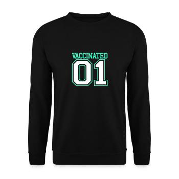 Vaccinated 01 - Vaccinate Vaccine Heroes Virus Corona - Unisex Sweatshirt - black - Front - Alina (178cm) & Michal (187cm)