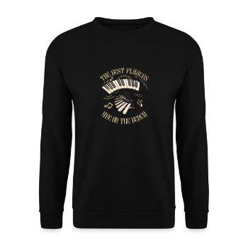 The Best Players Are On The Bench Piano Quote - Unisex Sweatshirt - black - Front - Alina (178cm) & Michal (187cm)