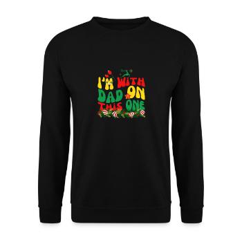 Matching Xmas Outfits I'm With Dad On This One Fun - Unisex Sweatshirt - black - Front - Alina (178cm) & Michal (187cm)