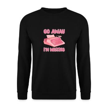 Va-t’en, j’écris des écrivains, des romanciers - Sweat-shirt Unisexe - noir - Devant - Alina (178cm) & Michal (187cm)