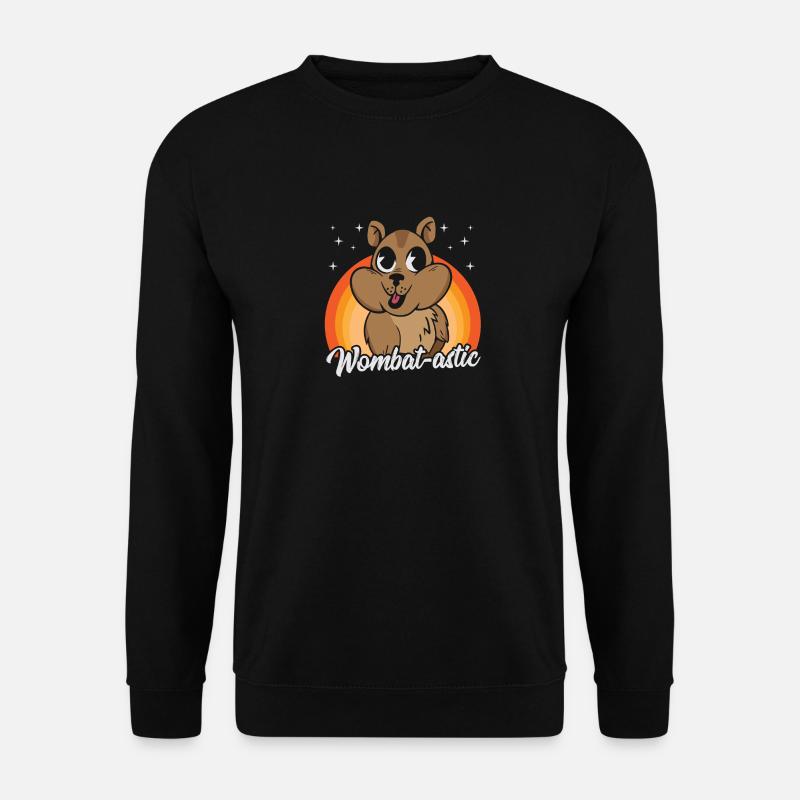 Wombat-astic Wombat-Fanartikel mit australischen - Unisex Pullover - Schwarz