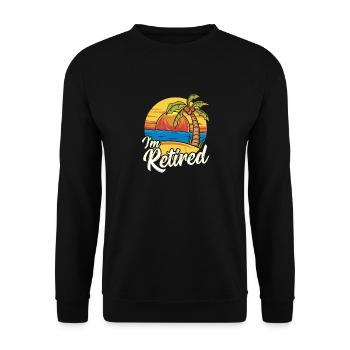 Ich bin Palm Tree im Ruhestand - Unisex Pullover - Schwarz - Vorne - Alina (178cm) & Michal (187cm)