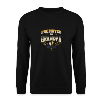 Promoted To Grandpa Est 2025 Cool New Grandfather - Unisex Sweatshirt - black - Front - Alina (178cm) & Michal (187cm)