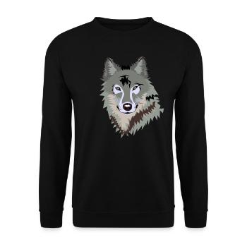 WOLF WÖLFE RUDEL GESCHENK T-SHIRT - Unisex Pullover - Schwarz - Vorne - Alina (178cm) & Michal (187cm)