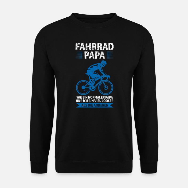 Fahrrad Papa Rad Radfahrer Geschenk - Unisex Pullover - Schwarz
