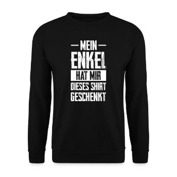 Enkel Familie Enkelsohn Geschenk - Unisex Pullover - Schwarz - Vorne - Alina (178cm) & Michal (187cm)