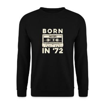 Vintage 1972 50th Birthday Fiftieth Gift - Unisex Sweatshirt - black - Front - Alina (178cm) & Michal (187cm)