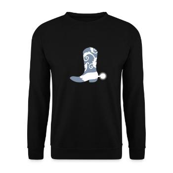 Cowboy boots - Unisex Sweatshirt - black - Front - Alina (178cm) & Michal (187cm)