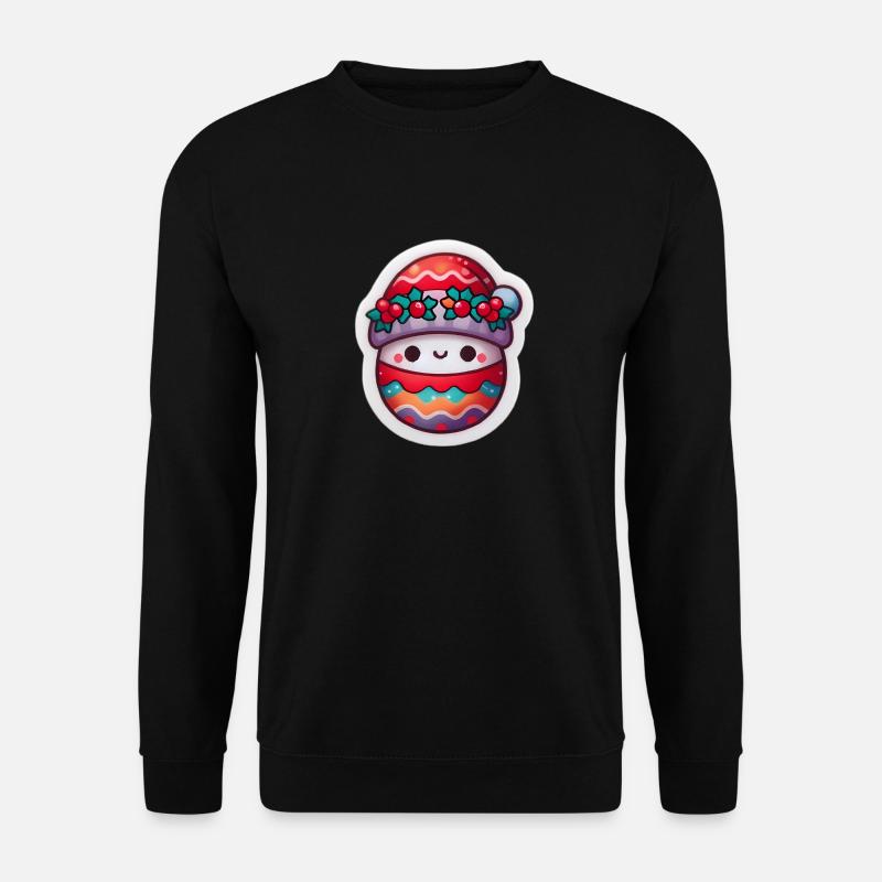 Frohe Weihnachtseule - Unisex Pullover - Schwarz
