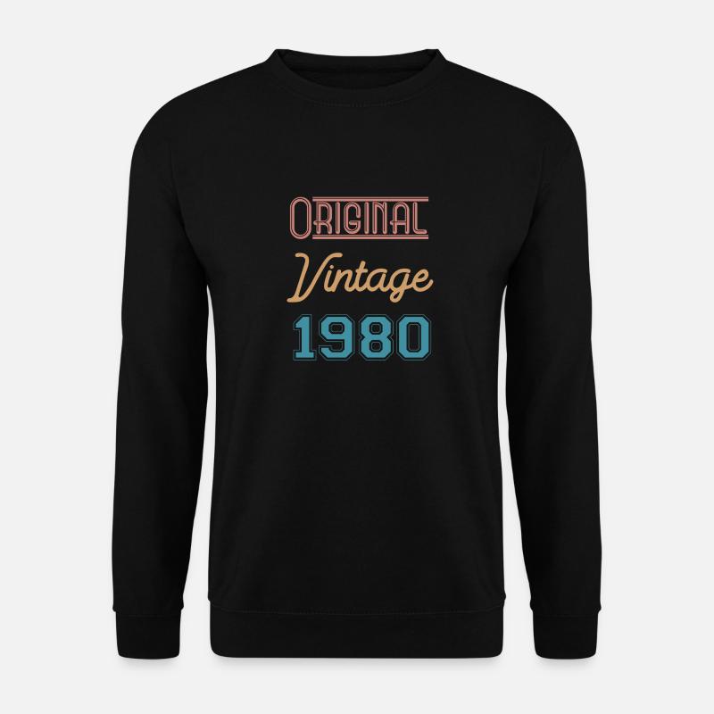1980 - Vintage Original - Geburtsjahr - Unisex Pullover - Schwarz