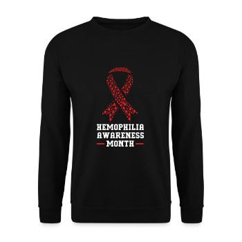 Hémophilie Hémophilie Hémophilie - Sweat-shirt Unisexe - noir - Devant - Alina (178cm) & Michal (187cm)