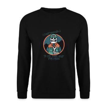 Mechanics Don't Fix For Free Construction Workers - Unisex Sweatshirt - black - Front - Alina (178cm) & Michal (187cm)
