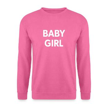 Baby Girl Weißer Text - Unisex Pullover - Pink - Vorne