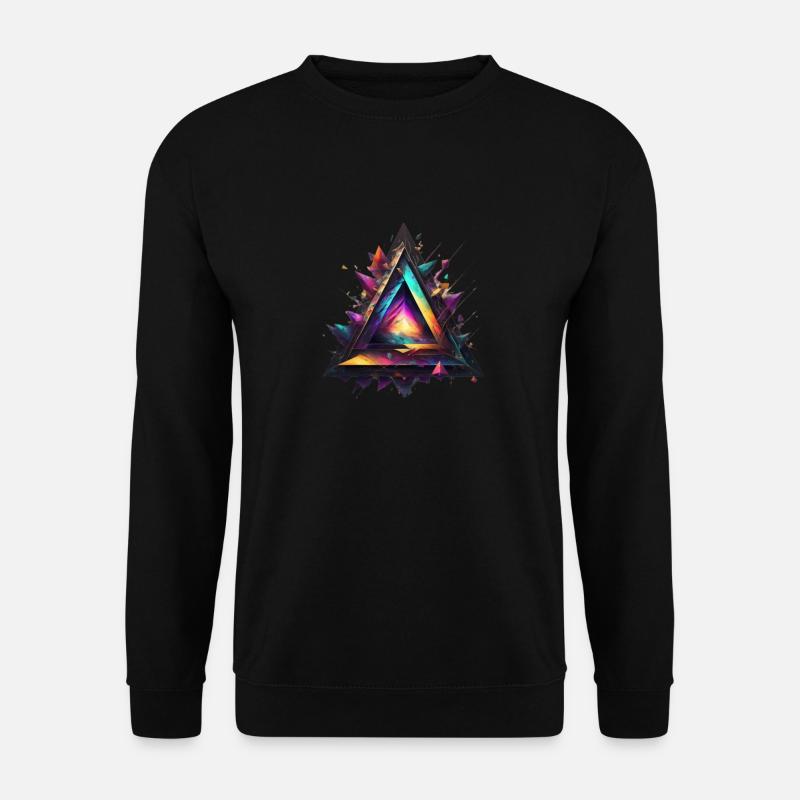 Dreieck abstrakt - Unisex Pullover - Schwarz