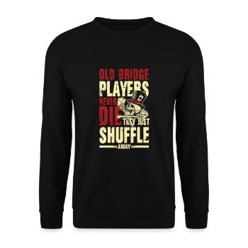 Old Bridge Players They Just Shuffle - Unisex Pullover - Schwarz - Vorne - Alina (178cm) & Michal (187cm)