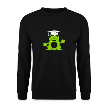 Frog Doctorate Medical Hat Veterinary Medicine - Unisex Sweatshirt - black - Front - Alina (178cm) & Michal (187cm)