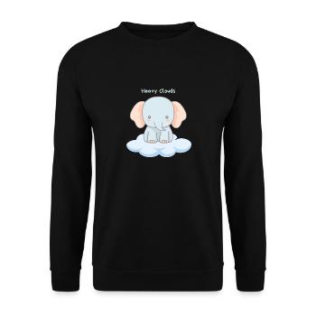Heavy Clouds - Unisex Pullover - Schwarz - Vorne - Alina (178cm) & Michal (187cm)