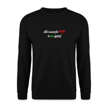 Tout ce que je veux pour Noël, ce sont des gains - Sweat-shirt Unisexe - noir - Devant - Alina (178cm) & Michal (187cm)