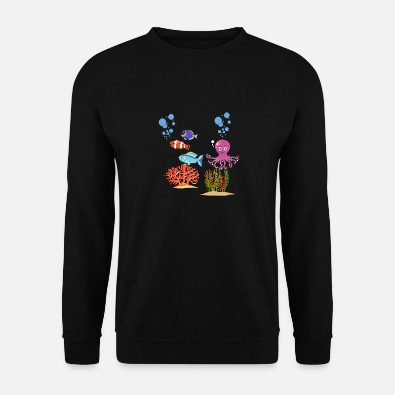 Meeresbewohner Kraken Unterwasserwelt Oktopus - Unisex Pullover - Schwarz