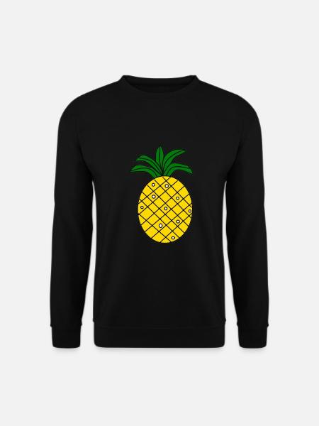 Ananas Sommer T-shirt - Unisex Pullover - Schwarz