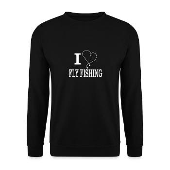 I love fly fishing - Sweat-shirt Unisexe - noir - Devant - Alina (178cm) & Michal (187cm)