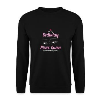 Sternzeichen Fische - Unisex Pullover - Schwarz - Vorne - Alina (178cm) & Michal (187cm)