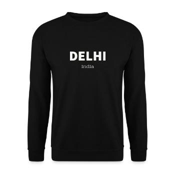 Delhi - Unisex Sweatshirt - black - Front - Alina (178cm) & Michal (187cm)