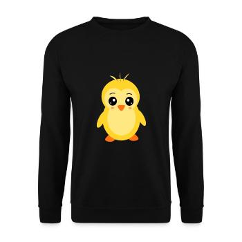 Kawaii Chicken Chick Chickens Bird Funny - Unisex Sweatshirt - black - Front - Alina (178cm) & Michal (187cm)