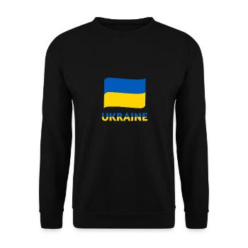 Drapeau Ukraine tee shirt - Sweat-shirt Unisexe - noir - Devant - Alina (178cm) & Michal (187cm)