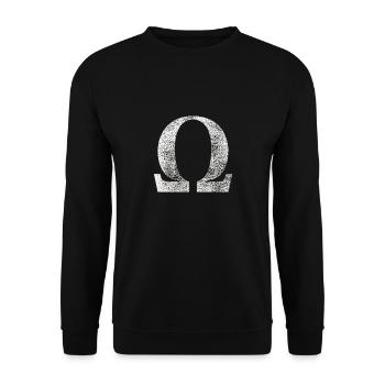 Omega Sign - Unisex Sweatshirt - black - Front - Alina (178cm) & Michal (187cm)