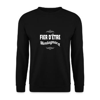 fier d'être montagnard - Sweat-shirt Unisexe - noir - Devant - Alina (178cm) & Michal (187cm)