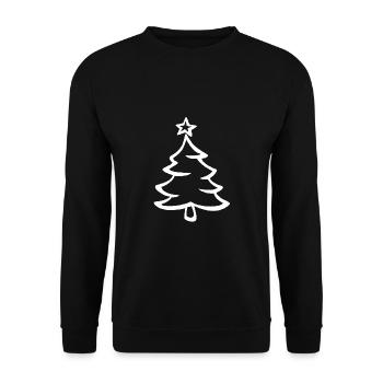 Weihnachtsbaum - Unisex Pullover - Schwarz - Vorne - Alina (178cm) & Michal (187cm)