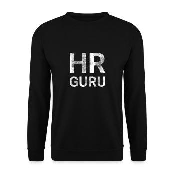 HR Guru - Unisex Sweatshirt - black - Front - Alina (178cm) & Michal (187cm)