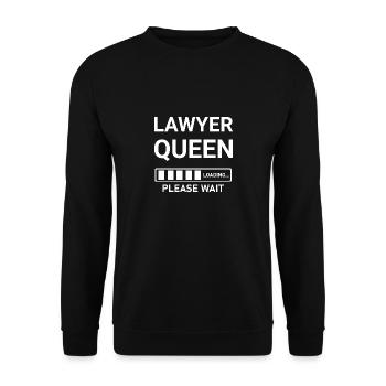 Lawyer Queen Loading Please Wait - Unisex Sweatshirt - black - Front - Alina (178cm) & Michal (187cm)