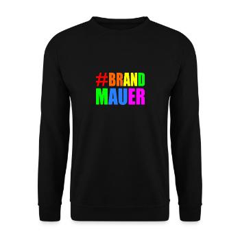 brandmauer - Unisex Pullover - Schwarz - Vorne - Alina (178cm) & Michal (187cm)