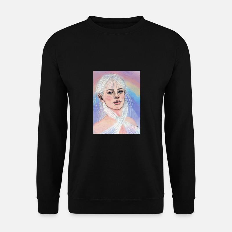 Frau mit Regenbogen - Unisex Pullover - Schwarz
