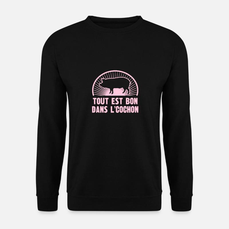 tout est bon dans le cochon - Sweat-shirt Unisexe - noir