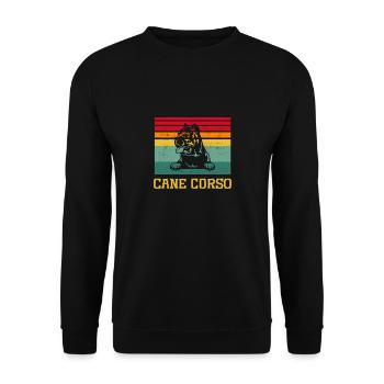 Cane Corso - Unisex Sweatshirt - black - Front - Alina (178cm) & Michal (187cm)