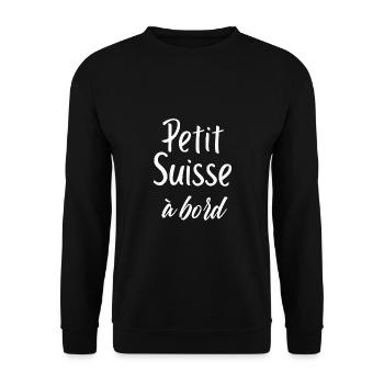 petit suisse à bord - Sweat-shirt Unisexe - noir - Devant - Alina (178cm) & Michal (187cm)