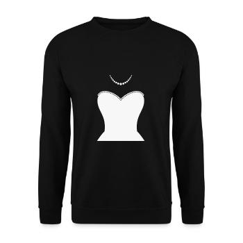 Mariage mariage mariage robe cadeau - Sweat-shirt Unisexe - noir - Devant - Alina (178cm) & Michal (187cm)