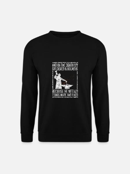 On the 8th Day Blacksmith Metal Forging - Unisex Pullover - Schwarz