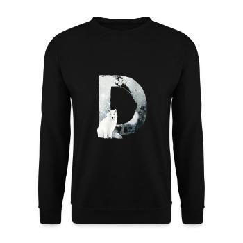 D – decorative character – winter - Unisex Sweatshirt - black - Front - Alina (178cm) & Michal (187cm)