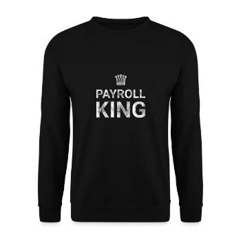 Payroll King hr - Unisex Sweatshirt - black - Front - Alina (178cm) & Michal (187cm)