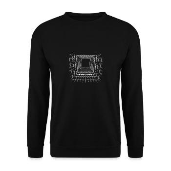 Square Geometric Art - Unisex Sweatshirt - black - Front - Alina (178cm) & Michal (187cm)