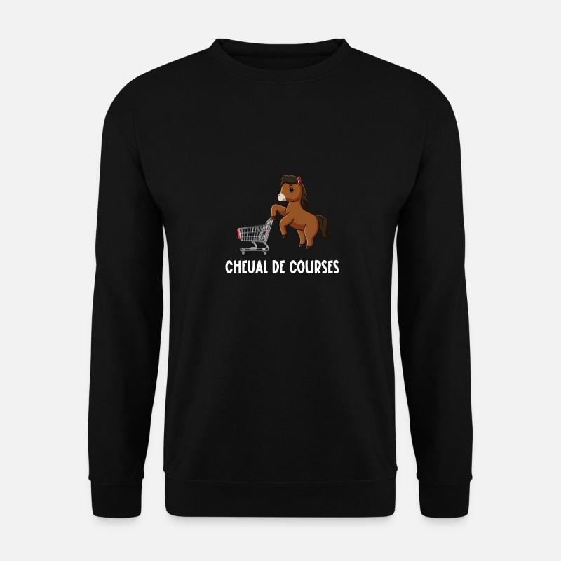 cheval de courses - Sweat-shirt Unisexe - noir