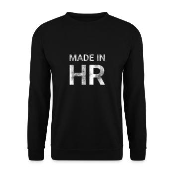 Made In HR - Recruiter - Unisex Sweatshirt - black - Front - Alina (178cm) & Michal (187cm)