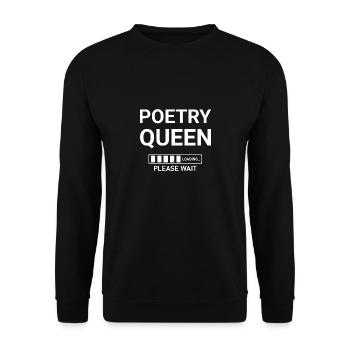 Poetry Queen Loading Please Wait - Unisex Sweatshirt - black - Front - Alina (178cm) & Michal (187cm)