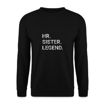 Human Resources HR Sister Legend - Unisex Sweatshirt - black - Front - Alina (178cm) & Michal (187cm)